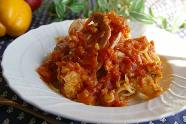 渡りガニのトマトソ−スパスタ レシピ 画像